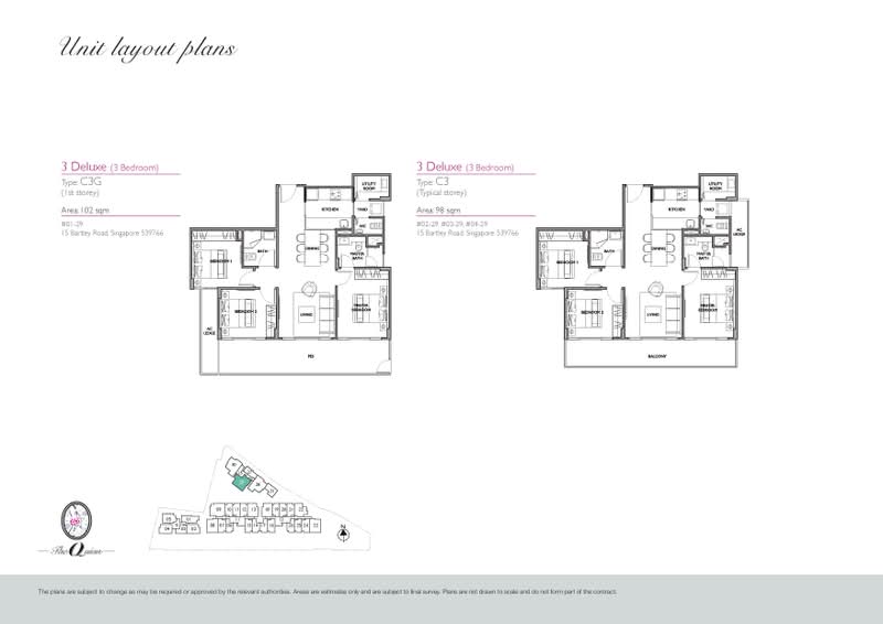 The Quinn, 9 Bartley Road, 3 Bedrooms, 1,055 sqft, Condominium For Rent, by Lawrence Lee, 500196051 - Type C3G, C3 - PropertyGuru.com.sg