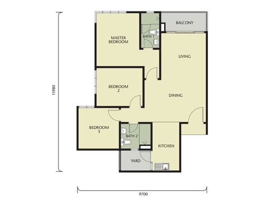 Greenz (Residensi Flora) @ One South - Floor Plan - iProperty.com.my
