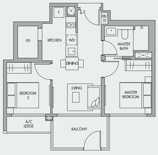 The Tre Ver, 70 Potong Pasir Avenue 1, 2 Bedrooms, 632 sqft, Condominium For Rent, by Christopher Lee BH, 500204746 - PropertyGuru.com.sg
