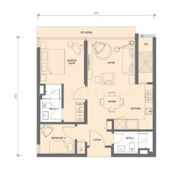 Type C (2 bedroom)