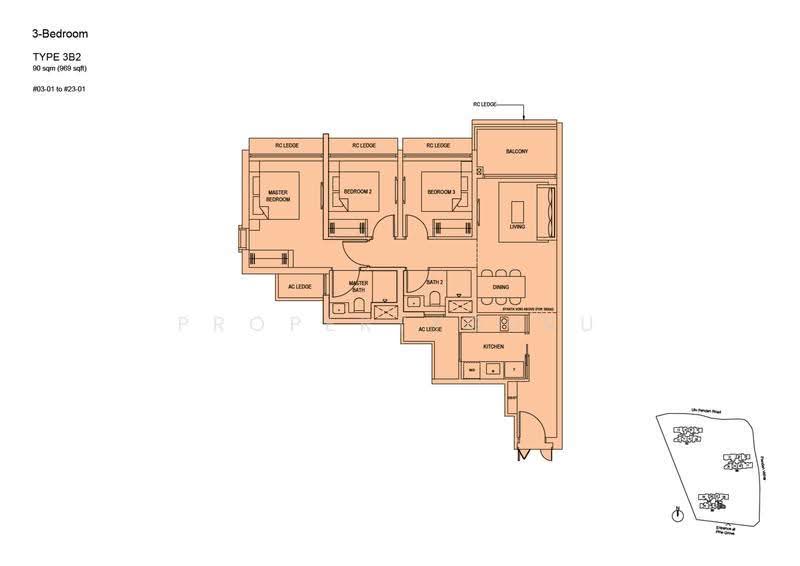 Pinetree Hill, 30 Pine Grove, Clementi Park / Upper Bukit Timah, 3 Bedrooms, 969 sqft, Condominium For Sale, by Clinton Lim, 500273523 - 2D - PropertyGuru.com.sg