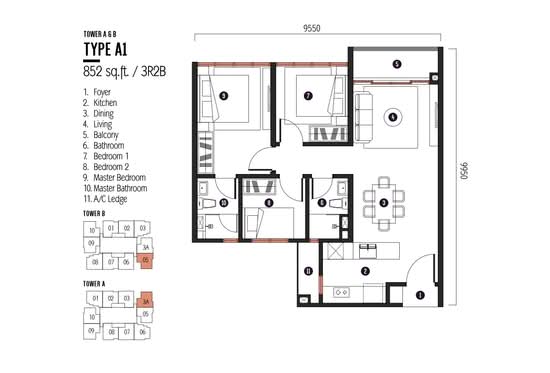 Millerz Square Serviced Residence - Floor Plan - iProperty.com.my