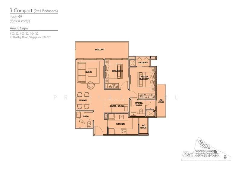 The Quinn, 9 Bartley Road, Hougang / Punggol / Sengkang, 2 Bedrooms, 882 sqft, Apartment For Rent, by Joanne Ting, 500296420 - 2D - PropertyGuru.com.sg