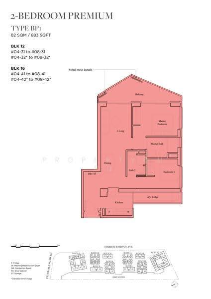The Reef at King's Dock, 16 Harbourfront Avenue, Harbourfront / Telok Blangah, 2 Bedrooms, 883 sqft, Condominium For Rent, by Chew Jennifer, 25290336 - 2D - PropertyGuru.com.sg