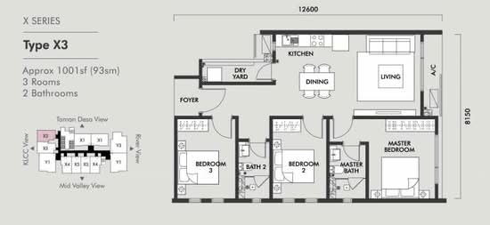 TRIA Seputeh in 9 Seputeh, Kuala Lumpur - Floor Plan - iProperty.com.my