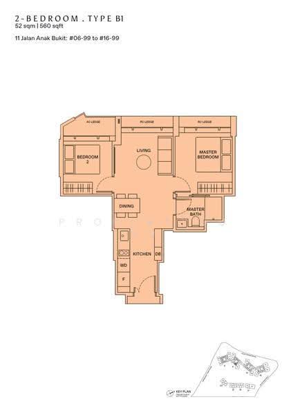 The Reserve Residences, 9 Jalan Anak Bukit, Clementi Park / Upper Bukit Timah, 2 Bedrooms, 560 sqft, Condominium For Sale, by Chris Yan, 500277152 - 2D - PropertyGuru.com.sg
