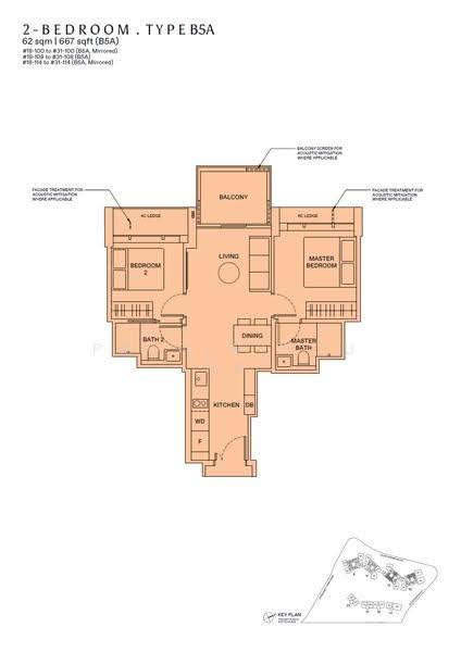 The Reserve Residences, 13 Jalan Anak Bukit, Clementi Park / Upper Bukit Timah, 2 Bedrooms, 667 sqft, Condominium For Sale, by Kenneth Tan, 500277942 - 2D - PropertyGuru.com.sg