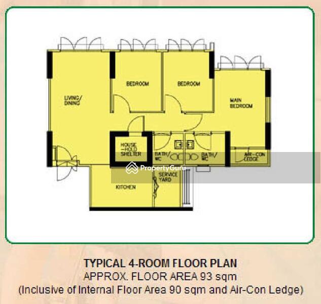 4-Room - 1,001 sq.ft.