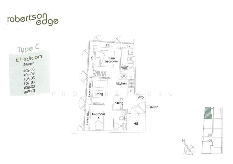 Robertson Edge, 18 Tong Watt Road, Orchard / River Valley, 2 Bedrooms, 474 sqft, Apartment For Sale, by Stanley Wong, 500278999 - 2D - PropertyGuru.com.sg