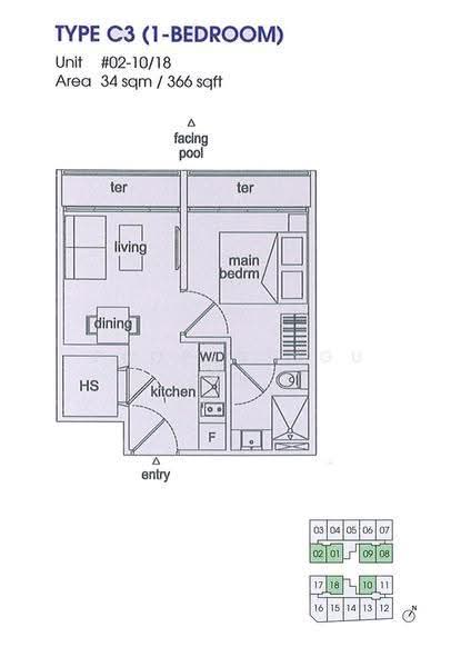 RV Edge, 2 Shanghai Road, Tanglin / Holland / Bukit Timah, 1 Bedroom, 366 sqft, Condominium For Rent, by Carrie Leow, 17603825 - 2D - PropertyGuru.com.sg