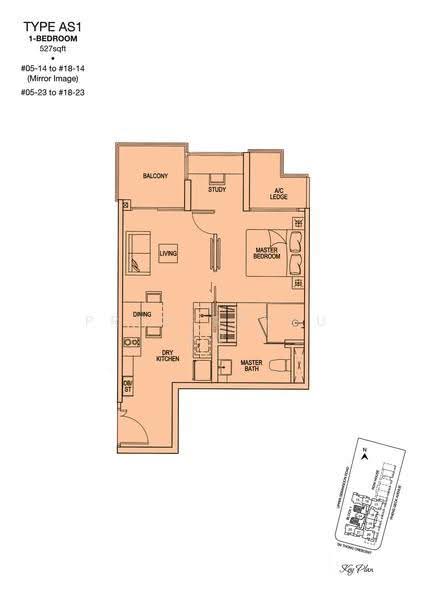 Sant Ritz, 1 Pheng Geck Avenue, Macpherson / Potong Pasir, 1 Bedroom, 527 sqft, Condominium For Sale, by April Liu, 500284212 - 2D - PropertyGuru.com.sg