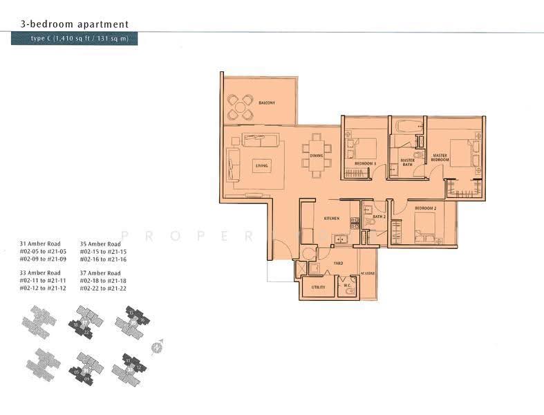 The Sea View, 31 Amber Road, East Coast / Marine Parade, 3 Bedrooms, 1,410 sqft, Condominium For Rent, by Serene Low, 500285179 - 2D - PropertyGuru.com.sg