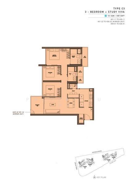 Seaside Residences, 10 Siglap Link, East Coast / Marine Parade, 3 Bedrooms, 1,087 sqft, Apartment For Rent, by Alvin Chung, 23586468 - 2D - PropertyGuru.com.sg
