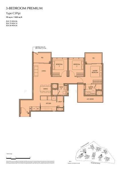 Sengkang Grand Residences, 72 Compassvale Bow, Hougang / Punggol / Sengkang, 3 Bedrooms, 1,023 sqft, Condominium For Rent, by Shanel Liew, 500277542 - 2D - PropertyGuru.com.sg