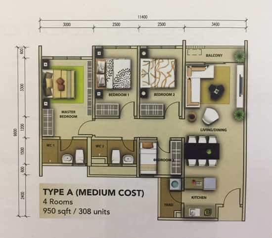 Residensi Rampai II - Floor Plan - iProperty.com.my