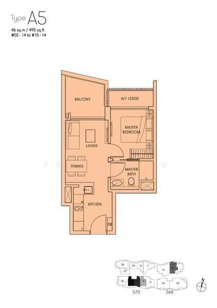 Sky Green, 568 Macpherson Green, Macpherson / Potong Pasir, 1 Bedroom, 495 sqft, Condominium For Rent, by Zhi Yuan Ong, 500285612 - 2D - PropertyGuru.com.sg