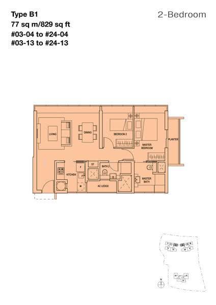 Skyline Residences, 610 Telok Blangah Road, Harbourfront / Telok Blangah, 2 Bedrooms, 829 sqft, Condominium For Sale, by Irene Tay, 24230591 - 2D - PropertyGuru.com.sg