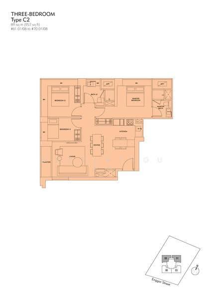 Skysuites @ Anson, 8 Enggor Street, Chinatown / Tanjong Pagar, 3 Bedrooms, 958 sqft, Condominium For Rent, by Eunice Chew, 21420799 - 2D - PropertyGuru.com.sg