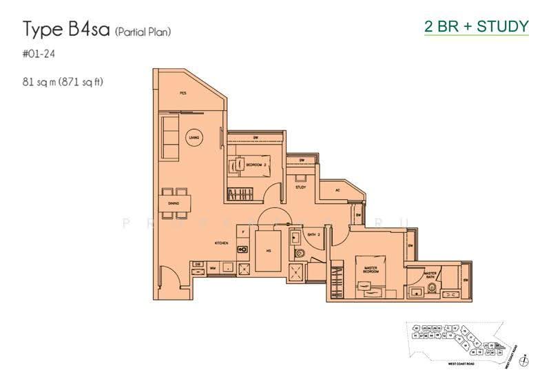 The Sorrento, 55 West Coast Road, Buona Vista / West Coast / Clementi New Town, 2 Bedrooms, 871 sqft, Condominium For Rent, by Yann Tan, 500270148 - 2D - PropertyGuru.com.sg