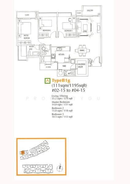 Tangerine Grove, 3 Paya Lebar Crescent, Hougang / Punggol / Sengkang, 3 Bedrooms, 1,195 sqft, Condominium For Sale, by Zachar Oh, 500281677 - 2D - PropertyGuru.com.sg