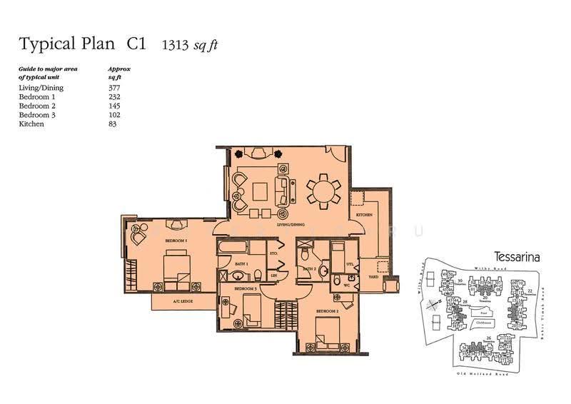 The Tessarina, 20 Wilby Road, Tanglin / Holland / Bukit Timah, 3 Bedrooms, 1,313 sqft, Condominium For Sale, by Finn Lim 林毅桀, 500284749 - 2D - PropertyGuru.com.sg
