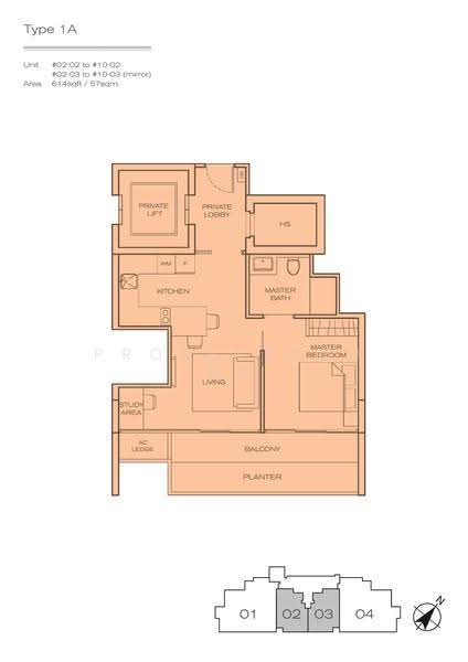 Three Balmoral, 3 Balmoral Road, Tanglin / Holland / Bukit Timah, 1 Bedroom, 614 sqft, Apartment For Rent, by Cynthia Wong, 22136242 - 2D - PropertyGuru.com.sg