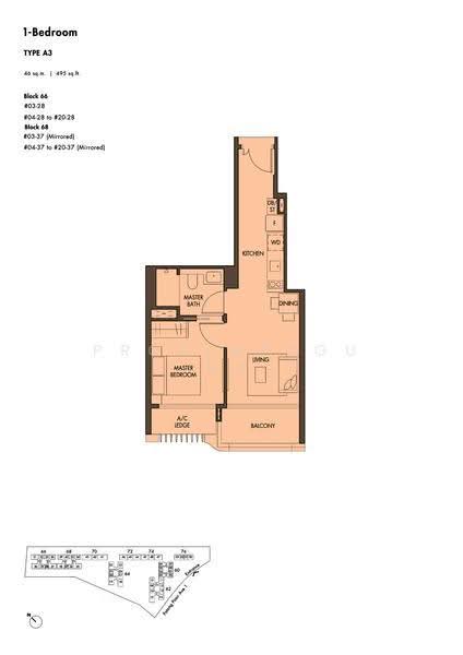 The Tre Ver, 60 Potong Pasir Avenue 1, Macpherson / Potong Pasir, 1 Bedroom, 495 sqft, Condominium For Sale, by Jade Wu 吴嘉乐, 24268515 - 2D - PropertyGuru.com.sg