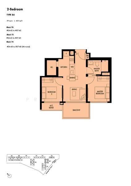 The Tre Ver, 76 Potong Pasir Avenue 1, Macpherson / Potong Pasir, 2 Bedrooms, 635 sqft, Condominium For Sale, by Patricia Chua, 60225255 - 2D - PropertyGuru.com.sg