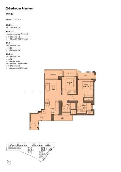 The Tre Ver, 62 Potong Pasir Avenue 1, Macpherson / Potong Pasir, 2 Bedrooms, 743 sqft, Condominium For Sale, by Wayne Chua, 500289226 - 2D - PropertyGuru.com.sg