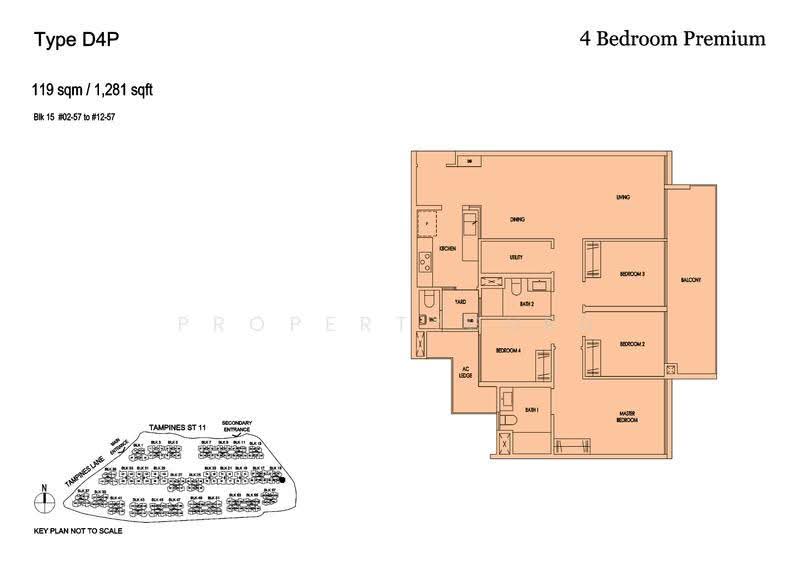Treasure at Tampines, 15 Tampines Lane, Pasir Ris / Tampines, 4 Bedrooms, 1,281 sqft, Condominium For Sale, by Christopher Chua, 500279619 - 2D - PropertyGuru.com.sg