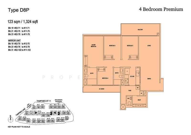 Treasure at Tampines, 23 Tampines Lane, Pasir Ris / Tampines, 4 Bedrooms, 1,324 sqft, Condominium For Sale, by Wilmer Lim, 500257226 - 2D - PropertyGuru.com.sg