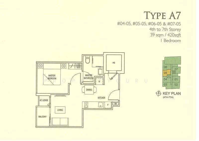 Treasures @ G6, 35 Lorong 6 Geylang, Eunos / Geylang / Paya Lebar, 1 Bedroom, 420 sqft, Apartment For Sale, by Sam Shum, 500286699 - 2D - PropertyGuru.com.sg