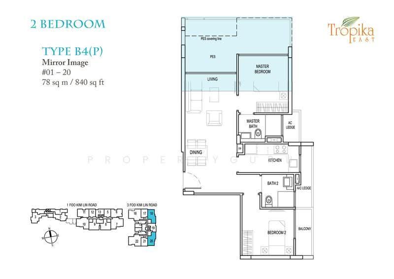 Tropika East, 3 Foo Kim Lin Road, Eunos / Geylang / Paya Lebar, 2 Bedrooms, 840 sqft, Condominium For Sale, by Douglas Goh, 500025839 - 2D - PropertyGuru.com.sg