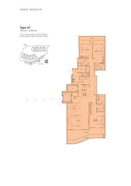 Turquoise, 51 Cove Drive, Harbourfront / Telok Blangah, 3 Bedrooms, 2,088 sqft, Condominium For Rent, by Caren Tan, 500287809 - 2D - PropertyGuru.com.sg