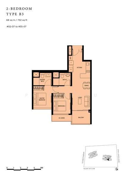 Twin VEW, 91 West Coast Vale, Buona Vista / West Coast / Clementi New Town, 2 Bedrooms, 732 sqft, Condominium For Sale, by Levon Teo 张齐芸, 500283567 - 2D - PropertyGuru.com.sg