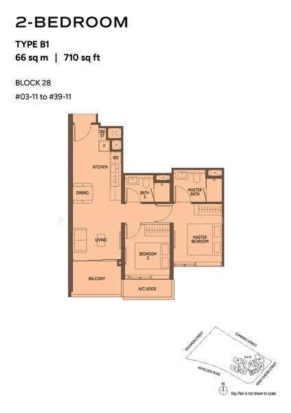 Union Square Residences, 28 Havelock Road,, Boat Quay / Raffles Place / Marina, 2 Bedrooms, 721 sqft, Condominium For Sale, by Desmond Koh, 500288049 - 2D - PropertyGuru.com.sg
