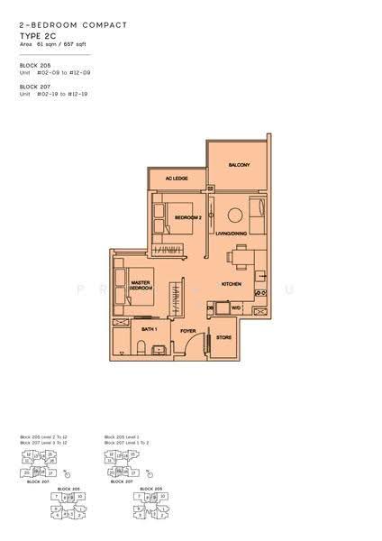 Urban Treasures, 207 Jalan Eunos, Eunos / Geylang / Paya Lebar, 2 Bedrooms, 657 sqft, Condominium For Sale, by Jaryl Chew, 500288125 - 2D - PropertyGuru.com.sg