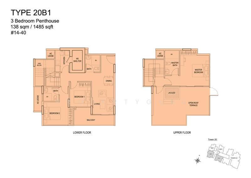 Urban Vista, 2 Tanah Merah Kechil Link, Bedok / Upper East Coast, 3 Bedrooms, 1,485 sqft, Condominium For Sale, by Judy Ong, 500271866 - 2D - PropertyGuru.com.sg