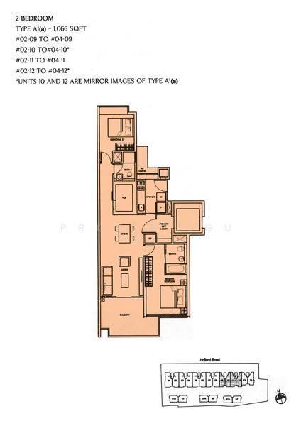Verdure @ Holland Park, 63 Holland Road, Tanglin / Holland / Bukit Timah, 2 Bedrooms, 1,066 sqft, Condominium For Sale, by Andrew Shih, 500274742 - 2D - PropertyGuru.com.sg