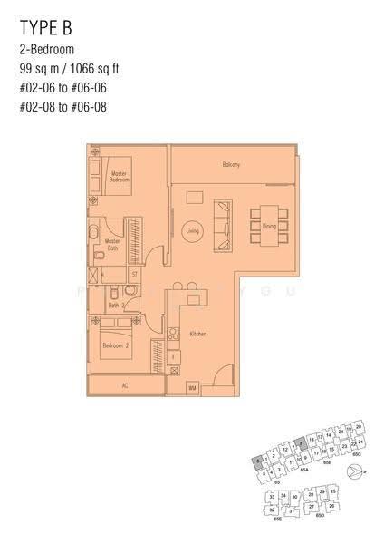 WaterScape @ Cavenagh, 65B Cavenagh Road, Orchard / River Valley, 2 Bedrooms, 1,066 sqft, Apartment For Rent, by Alex Leow, 24952160 - 2D - PropertyGuru.com.sg