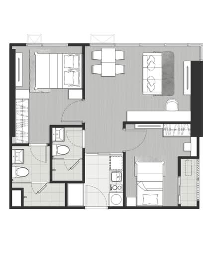 Knightsbridge Prime Onnut : ไนท์บริดจ์ ไพร์ม อ่อนนุช - Floor Plan