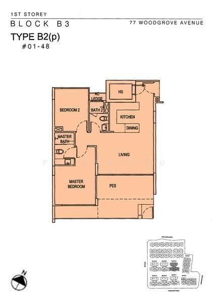Woodhaven, 71 Woodgrove Avenue, Admiralty / Woodlands, 2 Bedrooms, 1,023 sqft, Condominium For Sale, by Clarissa Hoon, 500283325 - 2D - PropertyGuru.com.sg