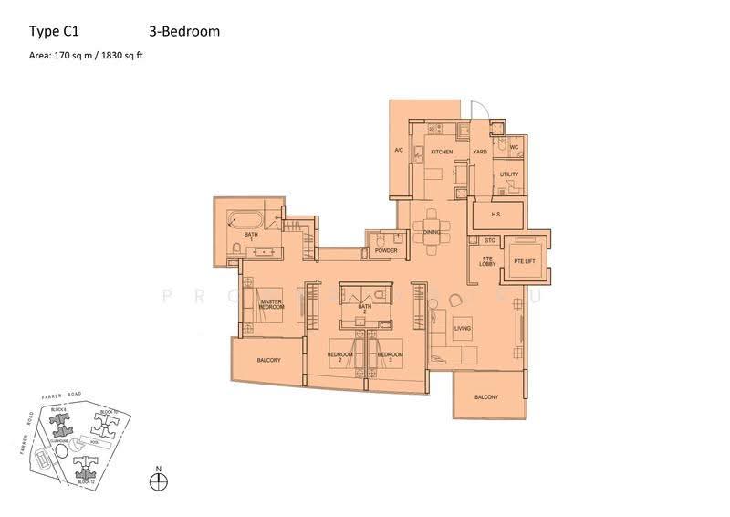 Waterfall Gardens, 8 Farrer Road, Tanglin / Holland / Bukit Timah, 3 Bedrooms, 1,830 sqft, Condominium For Sale, by Linda Zhang, 500278268 - 2D - PropertyGuru.com.sg
