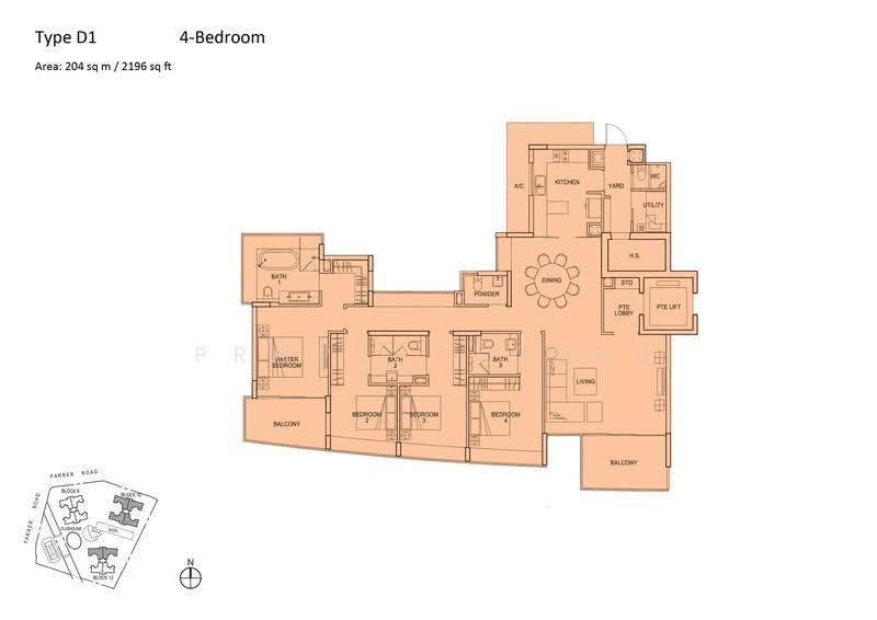 Waterfall Gardens, 8 Farrer Road, Tanglin / Holland / Bukit Timah, 4 Bedrooms, 2,196 sqft, Condominium For Sale, by Lin Yiqian, 500287755 - 2D - PropertyGuru.com.sg