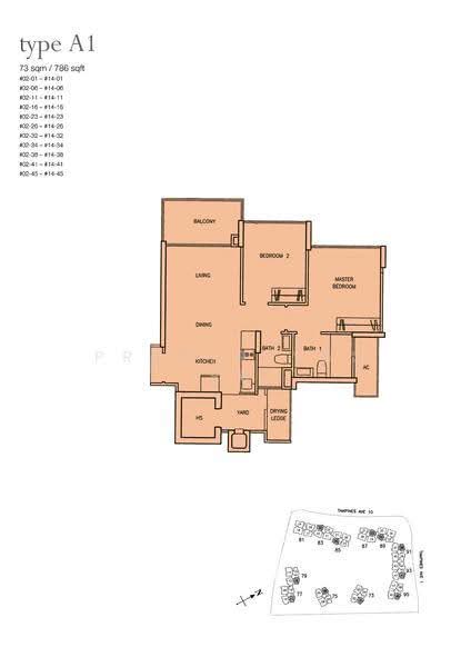 Waterview, 93 Tampines Avenue 1, Pasir Ris / Tampines, 2 Bedrooms, 786 sqft, Condominium For Sale, by Nigel J M, 500228458 - 2D - PropertyGuru.com.sg