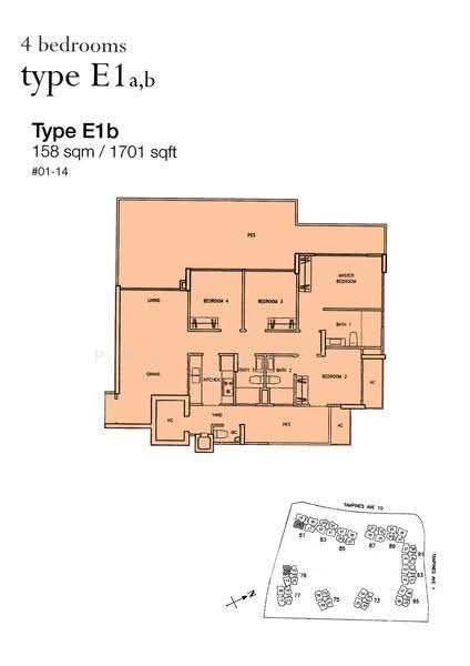 Waterview, 79 Tampines Avenue 1, Pasir Ris / Tampines, 4 Bedrooms, 1,700 sqft, Condominium For Sale, by May Lee MH, 500281012 - 2D - PropertyGuru.com.sg