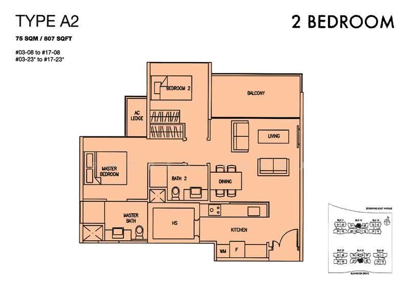 Austville Residences, 11 Sengkang East Avenue, Hougang / Punggol / Sengkang, 2 Bedrooms, 807 sqft, Condominium For Rent, by Joseph Ng 黄德顺, 500284551 - 2D - PropertyGuru.com.sg