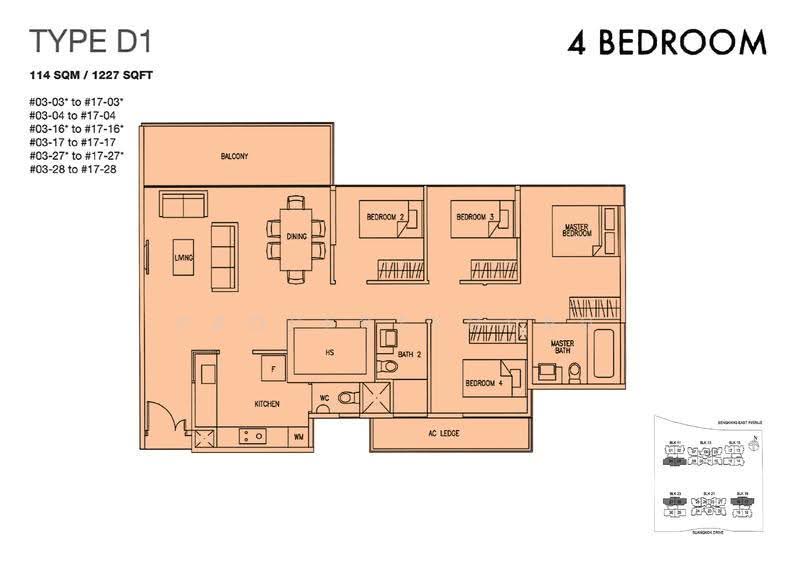 Austville Residences, 19 Sengkang East Avenue, Hougang / Punggol / Sengkang, 3 Bedrooms, 1,227 sqft, Condominium For Sale, by Nasser A L, 500278735 - 2D - PropertyGuru.com.sg