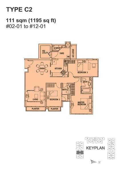 Lilydale, 550 Yishun Ave 6, Sembawang / Yishun, 3 Bedrooms, 1,195 sqft, Condominium For Sale, by Darren Khew, 500278979 - 2D - PropertyGuru.com.sg