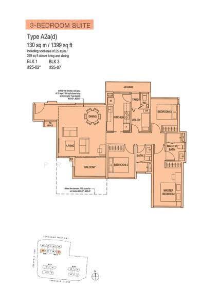 Lush Acres, 1 Fernvale Close, Seletar / Yio Chu Kang, 3 Bedrooms, 1,399 sqft, Condominium For Sale, by Kelvin Tan, 500291839 - 2D - PropertyGuru.com.sg